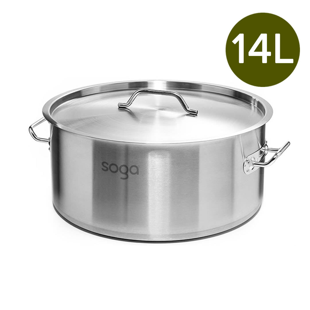 Premium Stock Pot 14L Top Grade Thick Stainless Steel Stockpot 18/10 - image13