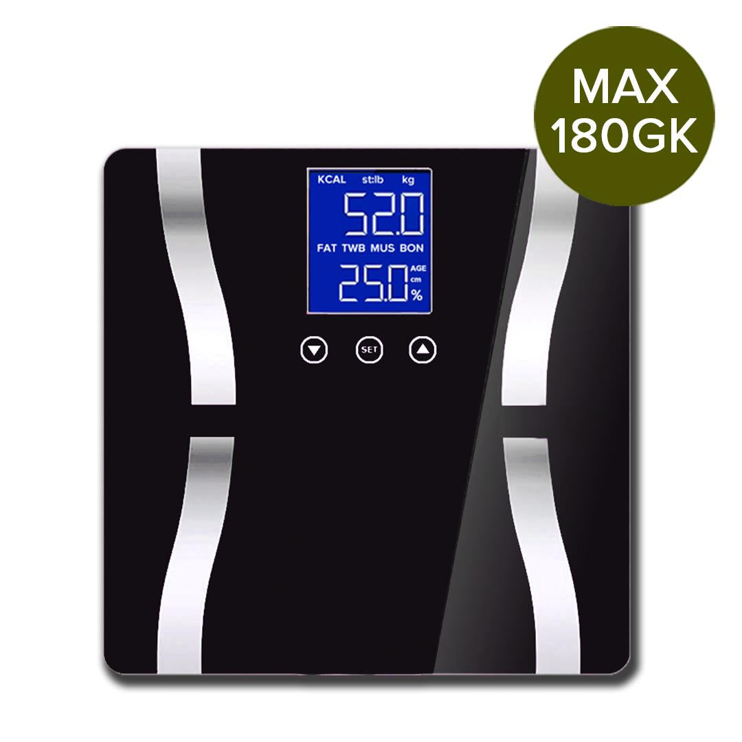Premium Glass LCD Digital Body Fat Scale Bathroom Electronic Gym Water Weighing Scales Black - image10