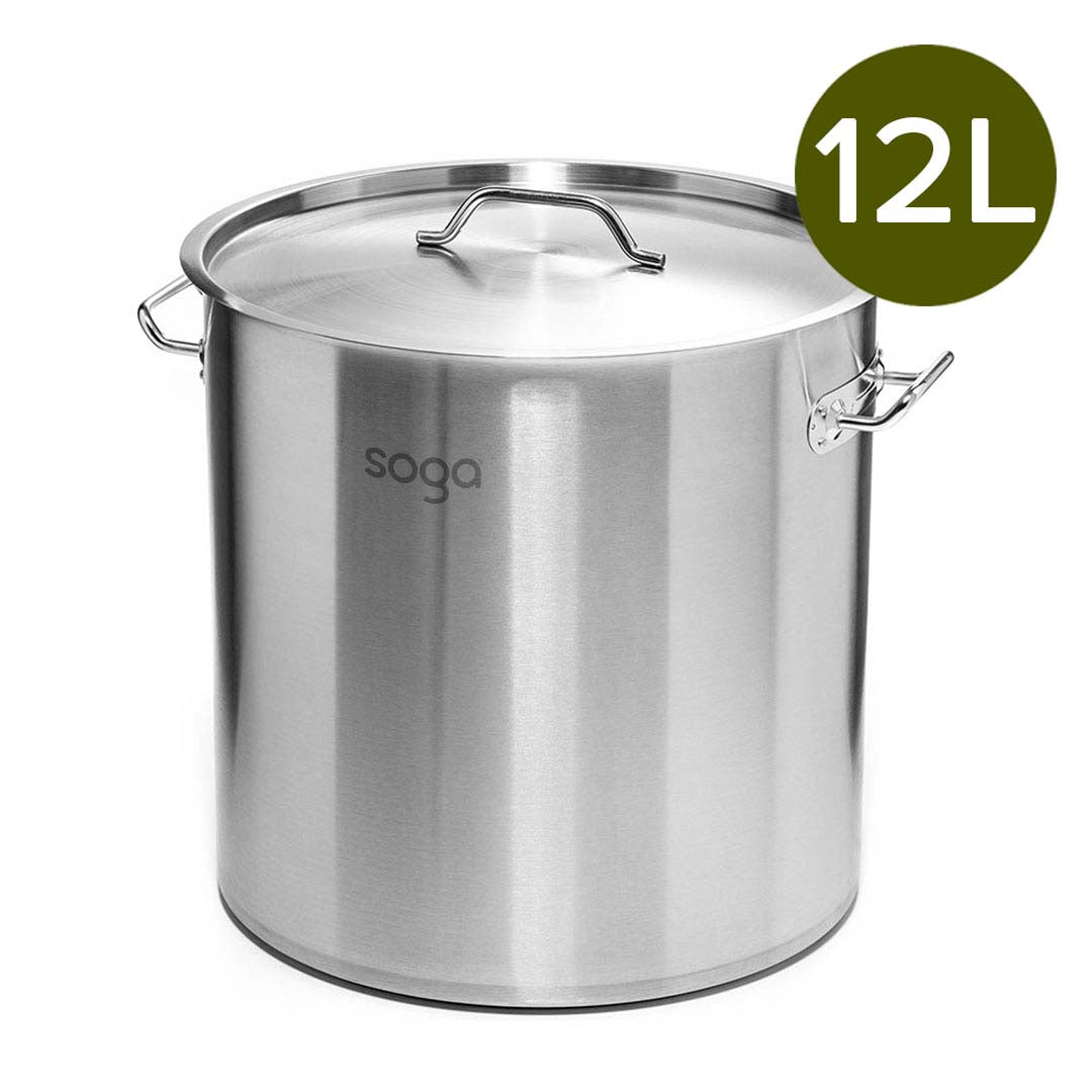 Premium Stock Pot 12L Top Grade Thick Stainless Steel Stockpot 18/10 - image14