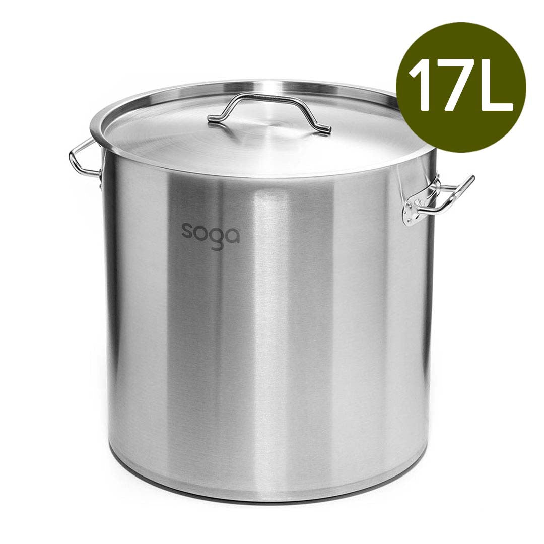 Premium Stock Pot 17L Top Grade Thick Stainless Steel Stockpot 18/10 - image14