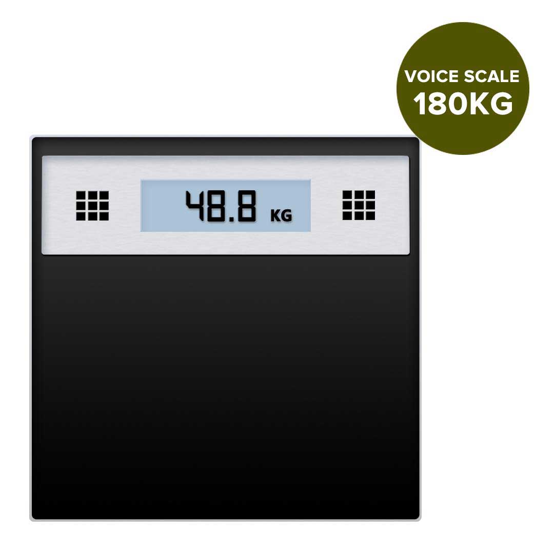 Premium 180kg Electronic Talking Scale Weight Fitness Glass Bathroom Scale LCD Display Stainless - image7
