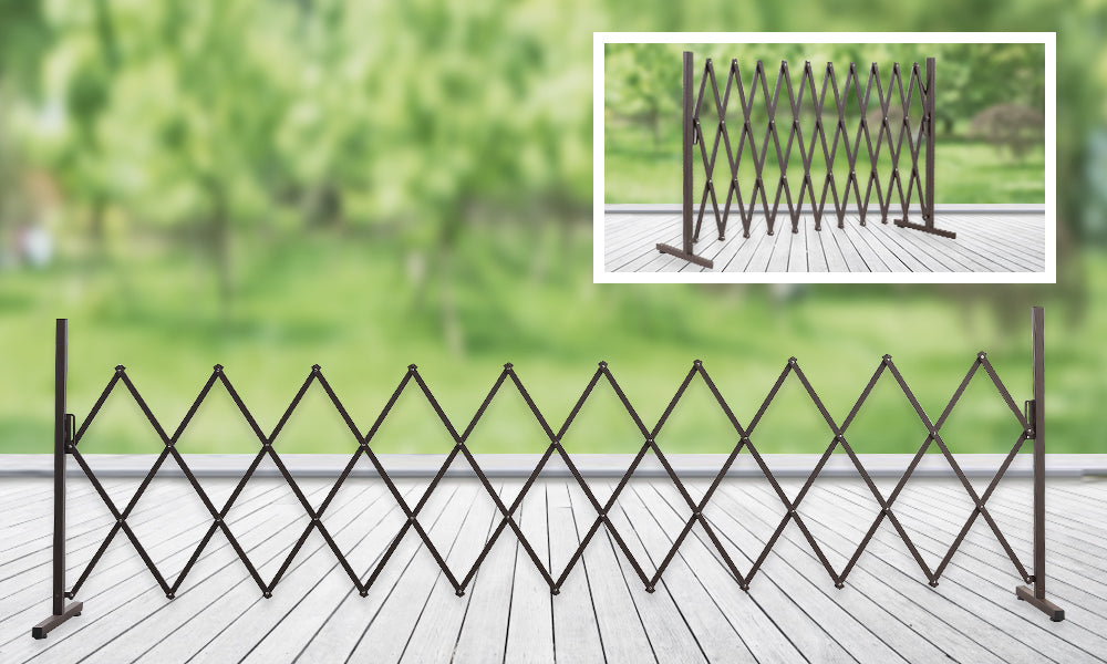 Expandable Metal Steel Safety Gate Trellis Fence Barrier Traffic Indoor Outdoor - image5