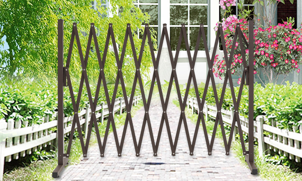 Expandable Metal Steel Safety Gate Trellis Fence Barrier Traffic Indoor Outdoor - image8