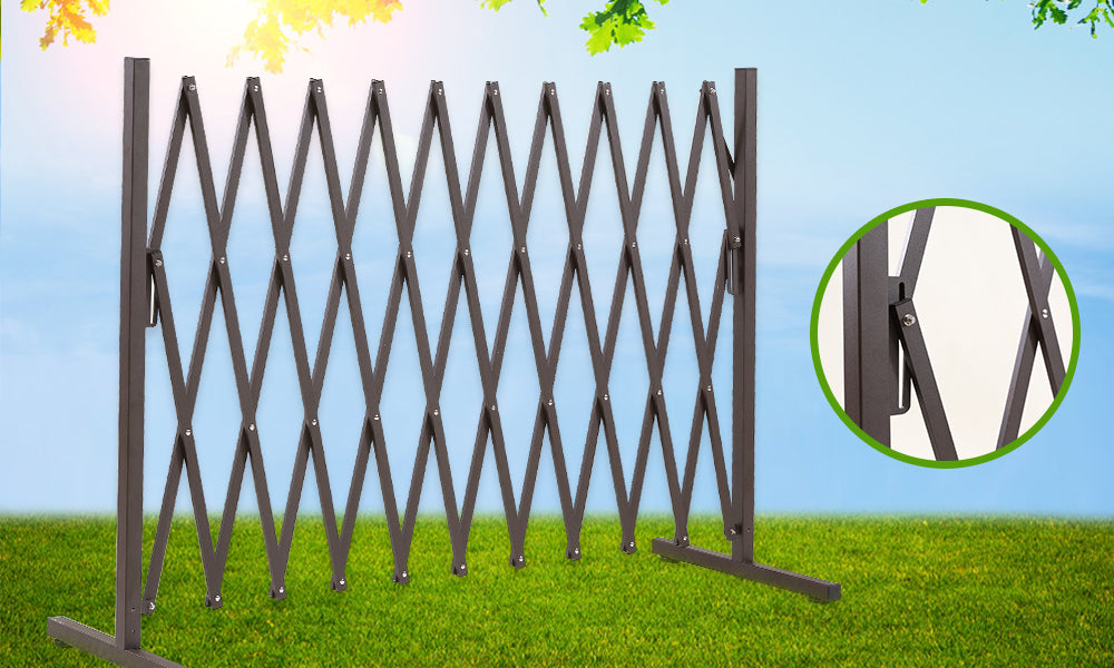 Expandable Metal Steel Safety Gate Trellis Fence Barrier Traffic Indoor Outdoor - image9