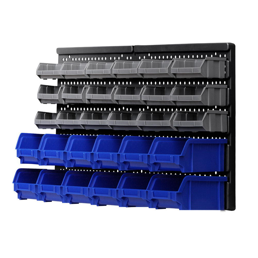 30 Bin Wall Mounted Rack Storage Organiser - image1