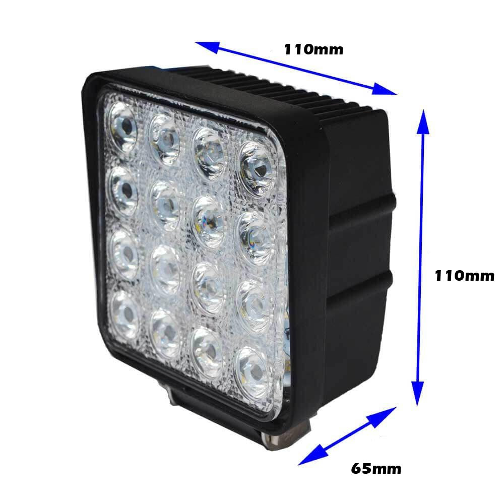 2PCS 48W LED Work Lights FLOOD Lamp Off Road 12V 24V Boat Camping Fishing 80w - image3