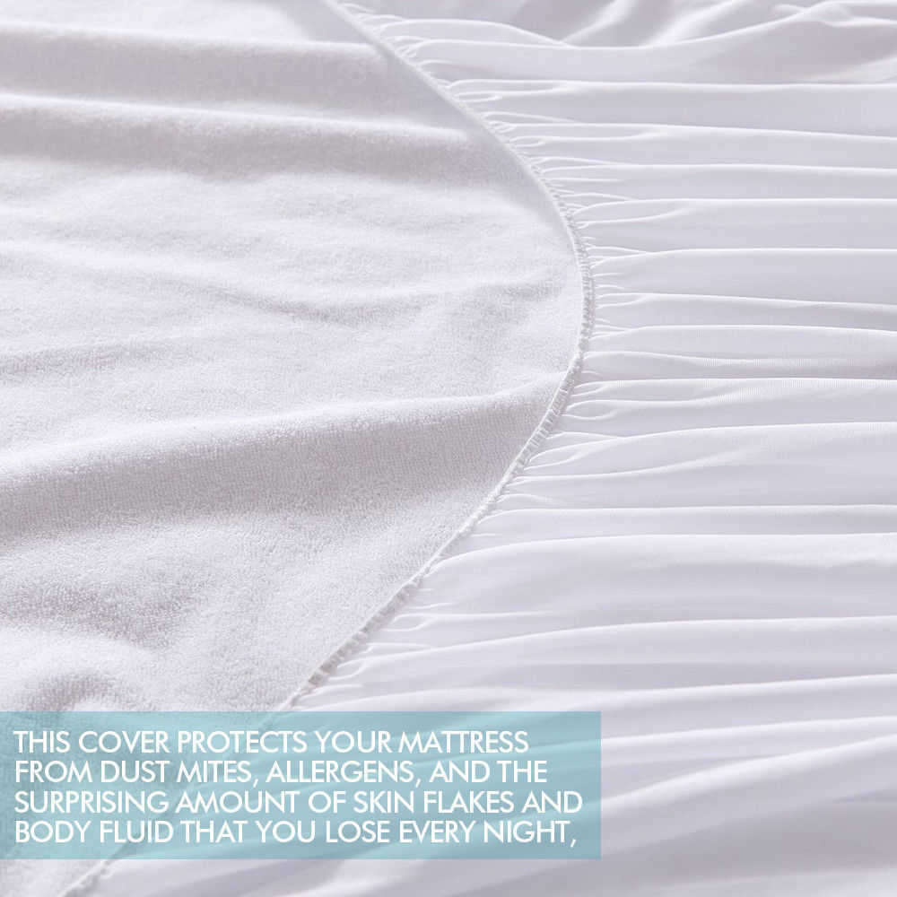 Terry Cotton Fully Fitted Waterproof Mattress Protector in Double Size - image10