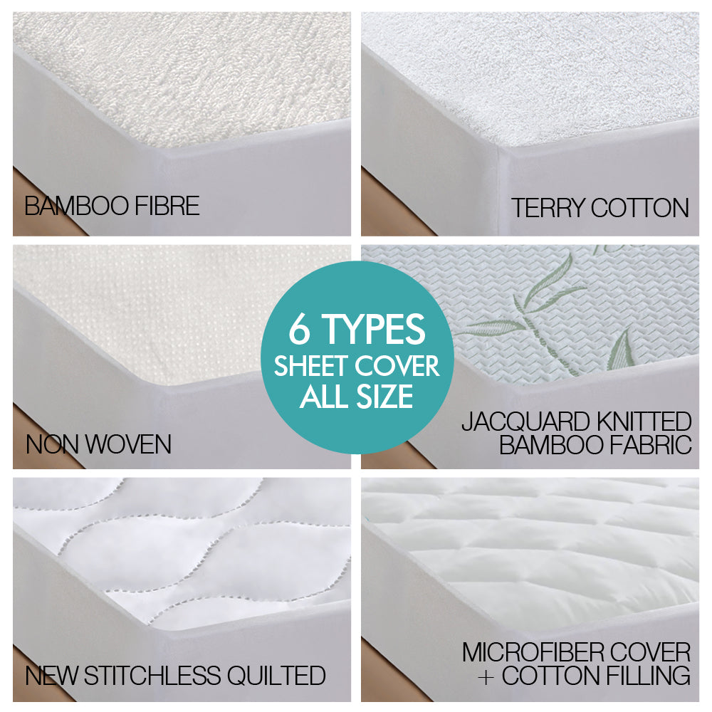 Terry Cotton Fully Fitted Waterproof Mattress Protector in Double Size - image3