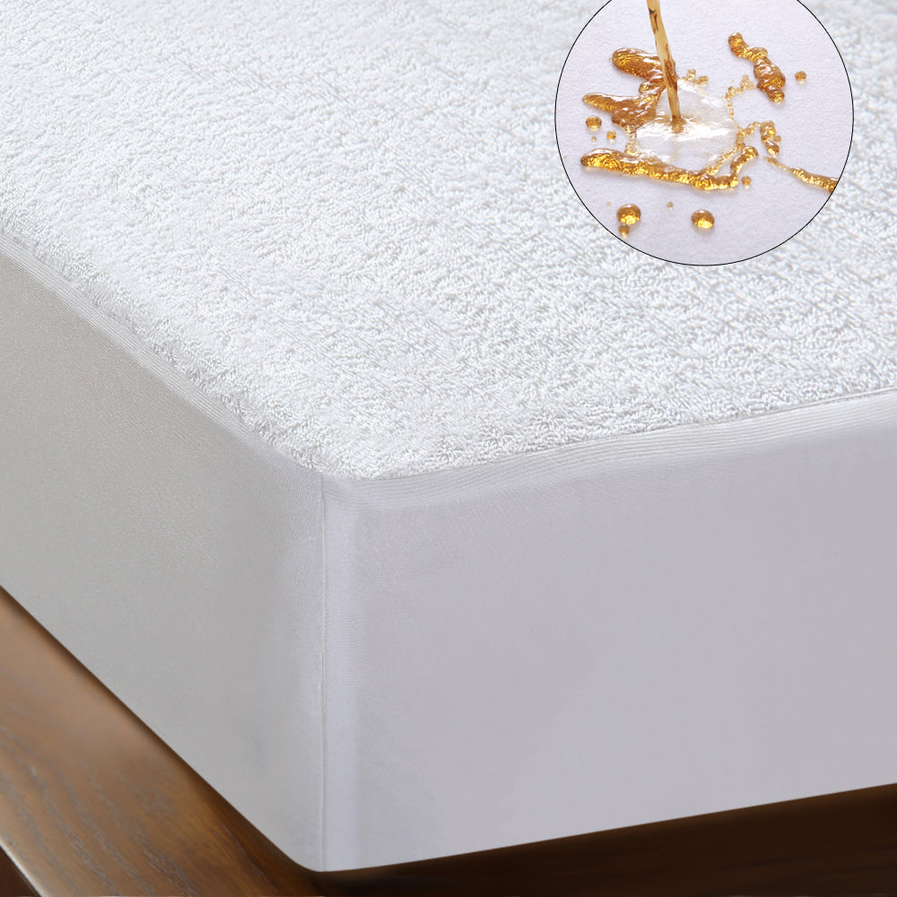 Terry Cotton Fully Fitted Waterproof Mattress Protector in Queen Size - image3