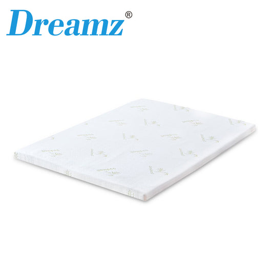 5cm Thickness Cool Gel Memory Foam Mattress Topper Bamboo Fabric Single - image1