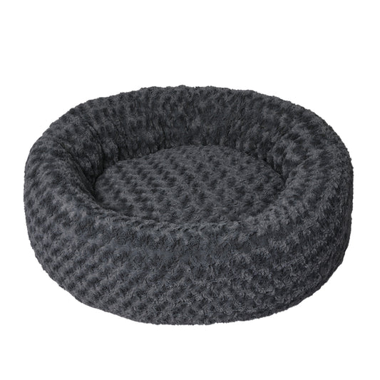 PaWz Calming Dog Bed Warm Soft Plush Pet Cat Cave Washable Portable Dark Grey L - image1