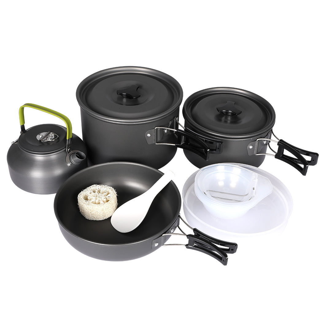 16Pcs Camping Cookware Set Outdoor Hiking Cooking Pot Pan Portable Picnic - image1