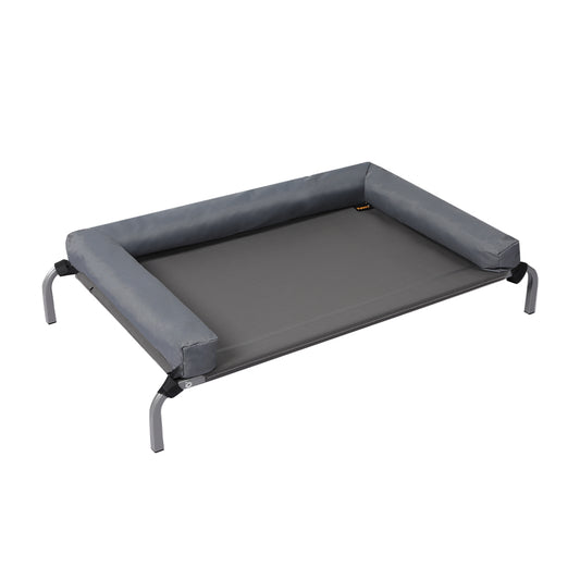 Elevated Pet Bed Dog Puppy Cat Trampoline Hammock Raised Heavy Duty Grey M - image1