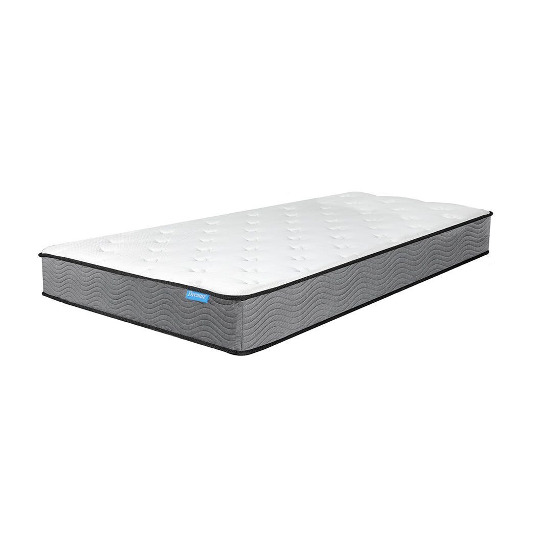 Dreamz Spring Mattress Pocket Bed Top Coil Sleep Foam Extra Firm Single 23CM - image1