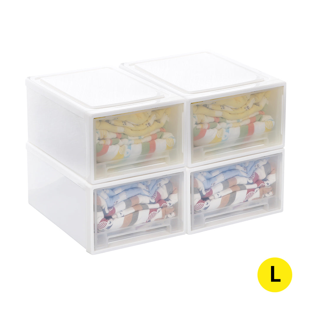 Storage Drawers Set Cabinet Tools Organiser Box Chest Drawer Plastic Stackable - image1