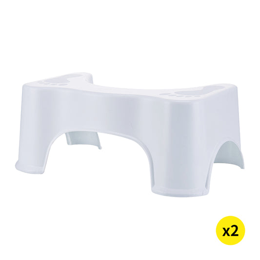 2x Toilet Step Stool Bathroom Potty Squat Aid for Constipation Relief - image1
