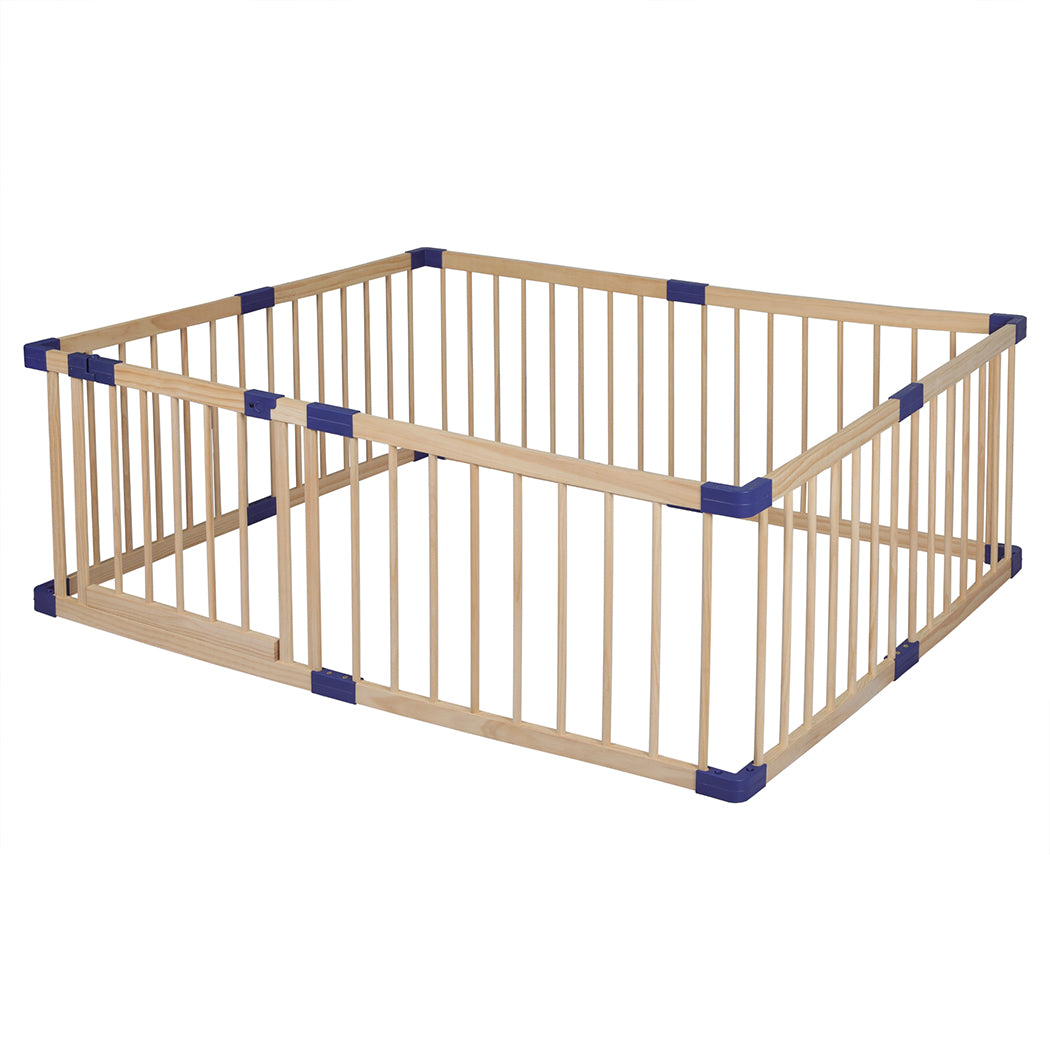 BoPeep Kids Playpen Wooden Baby Safety Gate Fence Child Play Game Toy Security M - image1