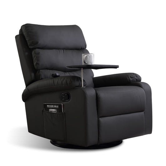 Massage Chair Recliner Chairs Heated Lounge Sofa Armchair 360 Swivel - image1