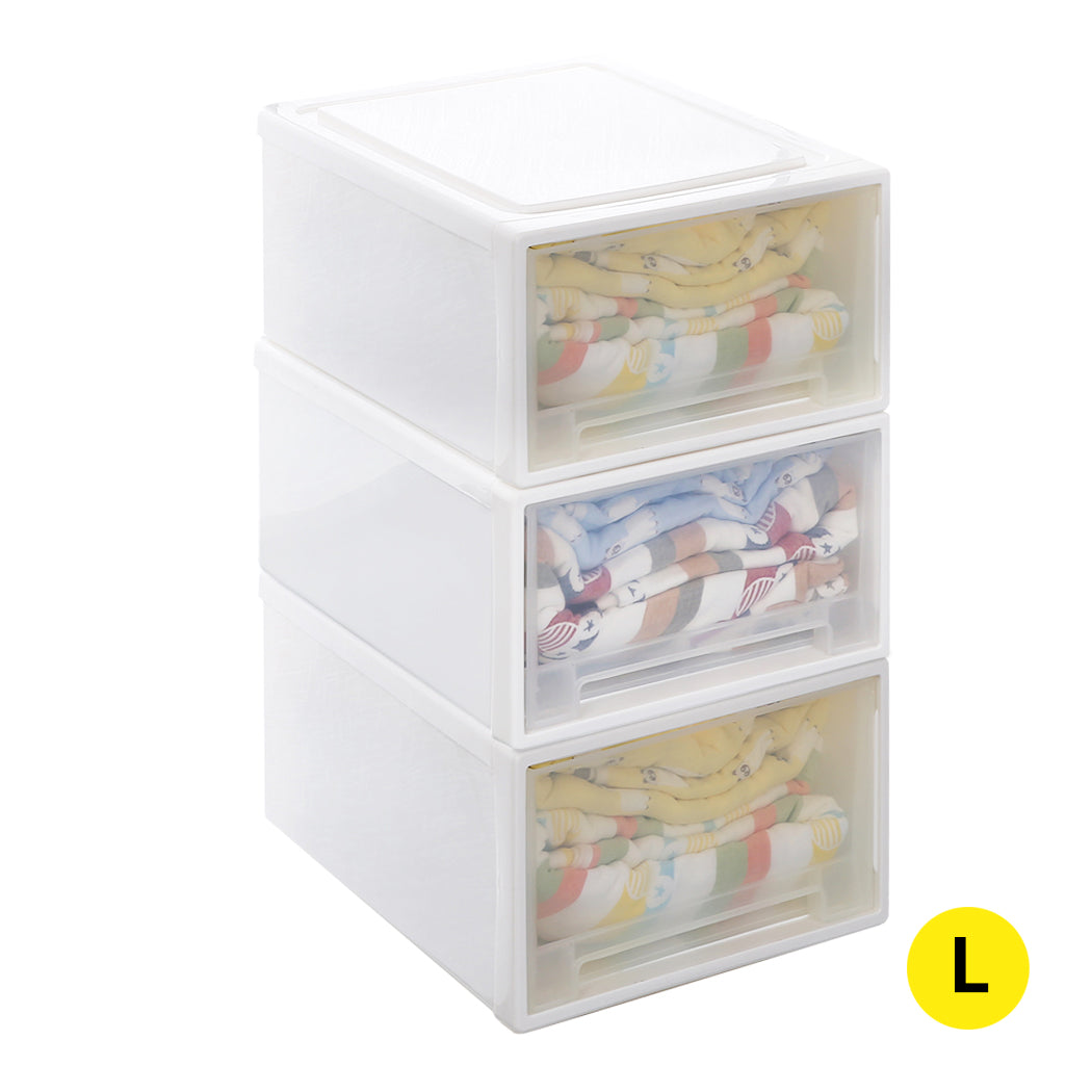 Storage Drawers Set Cabinet Tools Organiser Box Chest Drawer Plastic Stackable - image1