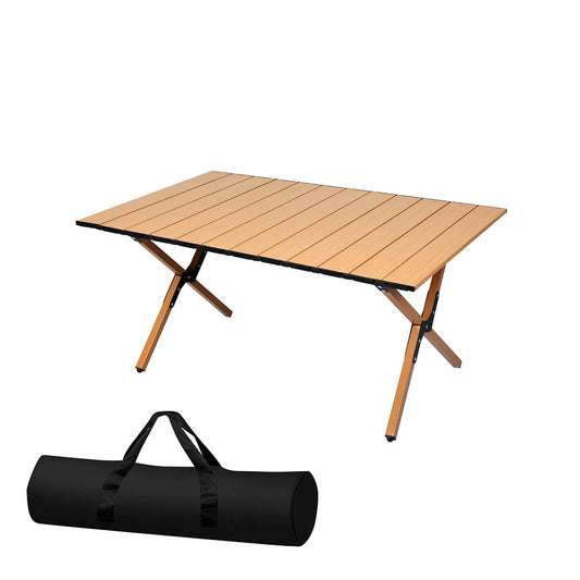 Levede Folding Camping Table Portable Picnic Outdoor Egg Roll Foldable BBQ Desk - image1