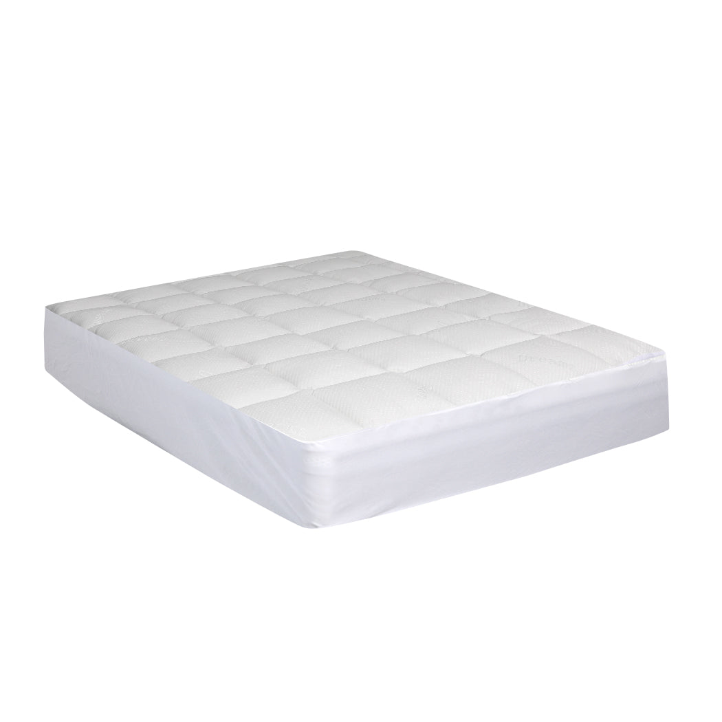 Mattress Protector Luxury Topper Bamboo Quilted Underlay Pad King - image2