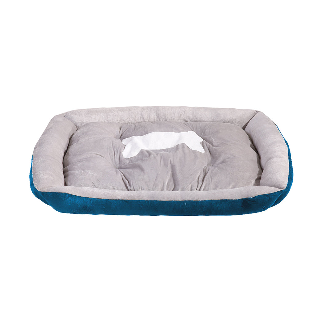 Pet Bed Dog Beds Bedding Mattress Mat Cushion Soft Pad Pads Mats L Navy - image2