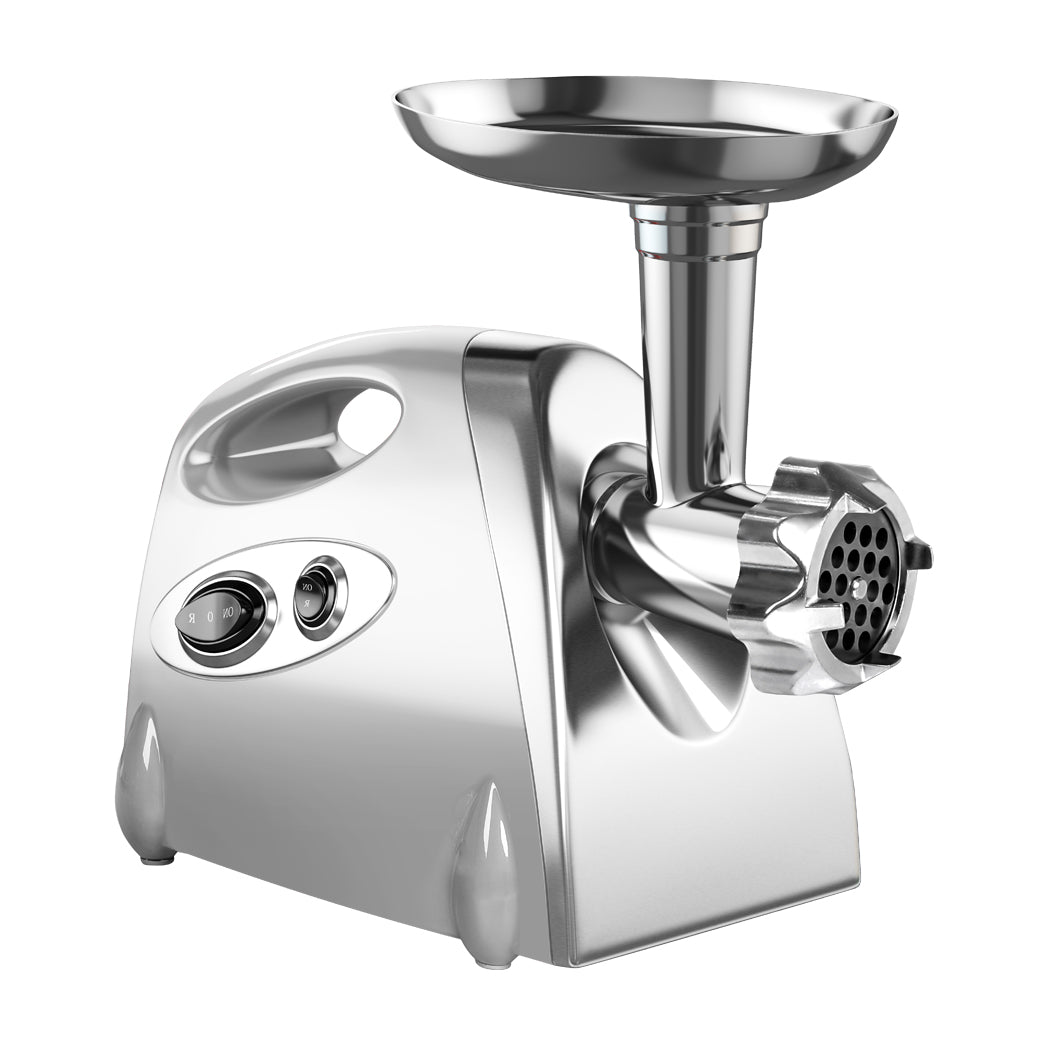 2800W Electric Meat Grinder Mincer Sausage Filler Kibbe Maker Stuffer Kitchen Silver - image2