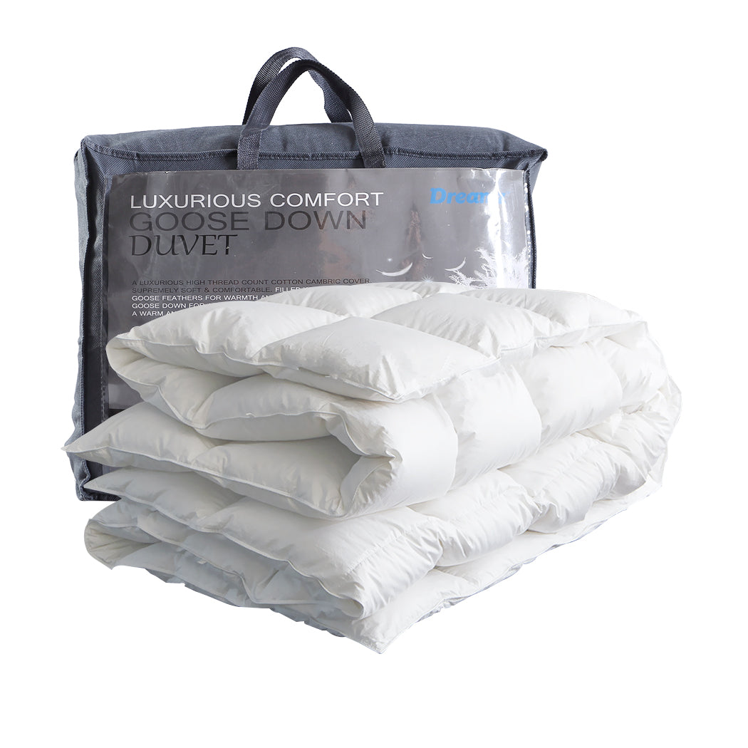 700GSM All Season Goose Down Feather Filling Duvet in Single Size - image2