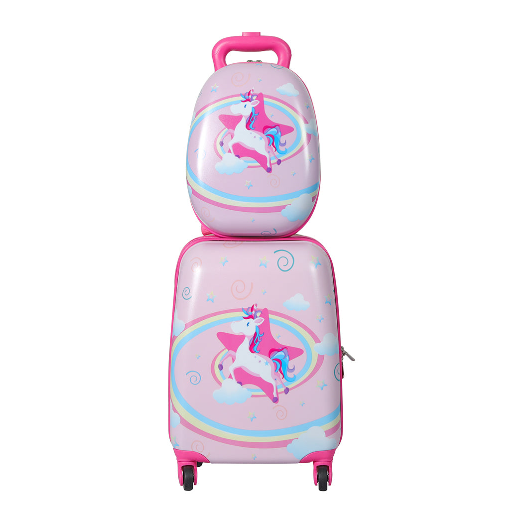 BoPeep 16''13'' 2PCS Kids Luggage Set Travel Suitcase Child Bag Backpack Unicorn - image2