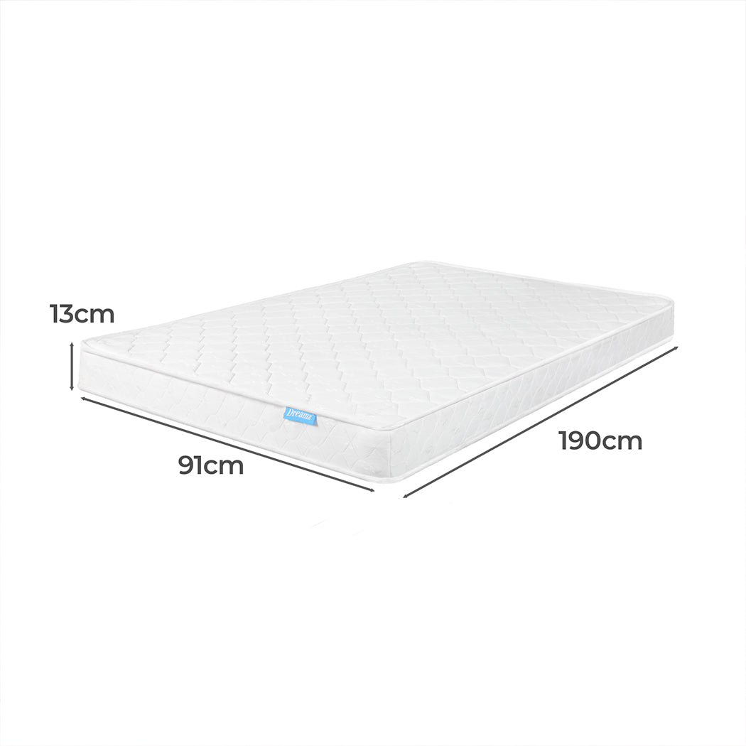 Dreamz Mattress Spring Coil Bonnell Bed Sleep Foam Medium Firm Single 13CM - image3