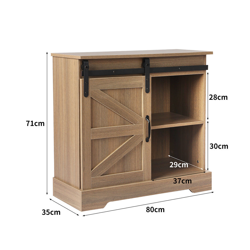 Buffet Sideboard Cabinet Single Sliding Doors Kitchen Storage Cupboard - image6