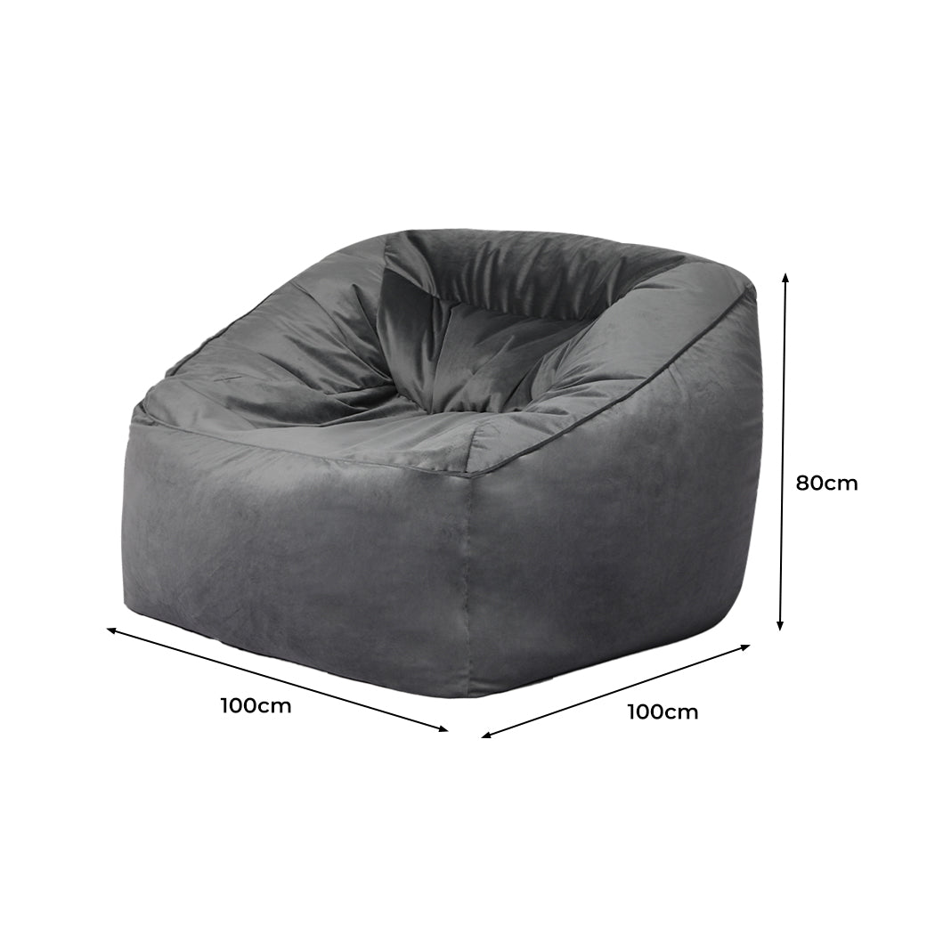 Marlow Bean Bag Chair Cover Soft Velevt Home Game Seat Lazy Sofa Cover Large - image3