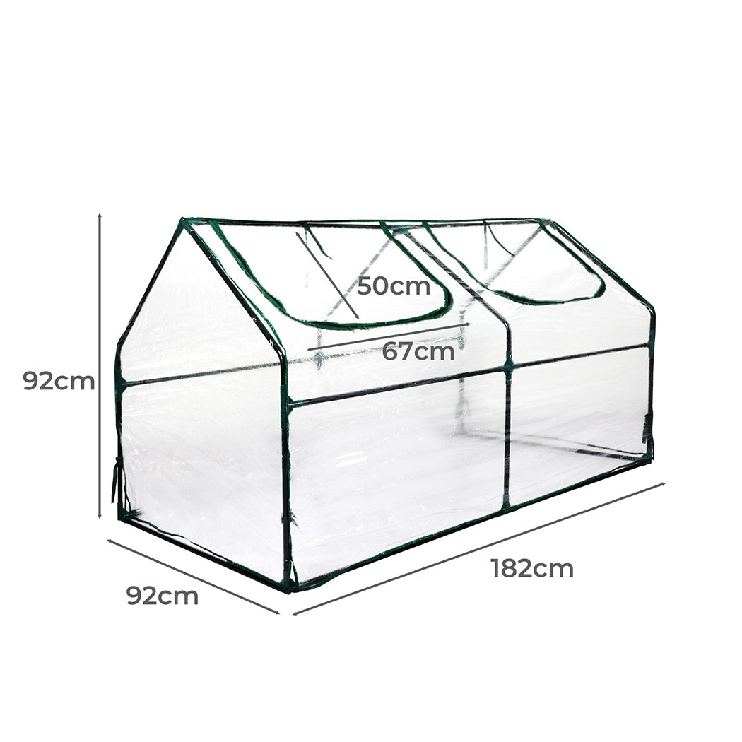 Levede Greenhouse Flower Garden Shed PVC Cover Frame Film Tunnel Green House - image3