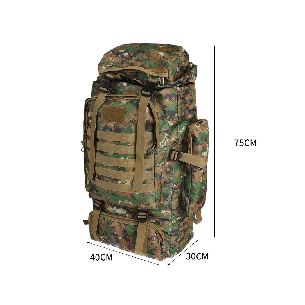 80L Military Tactical Backpack Rucksack Hiking Camping Outdoor Trekking Army Bag - image3