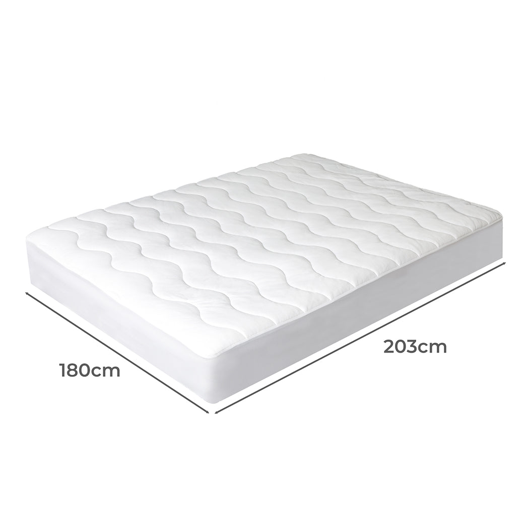 Dreamz Cool Mattress Topper Protector Summer Bed Pillowtop Pad King Cover - image3