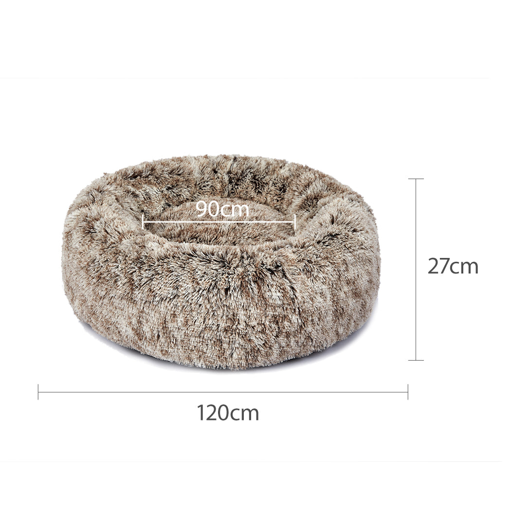 PaWz Pet Beds Dog Cat Soft Warm Kennel Round Calming Nest Cave AU Coffee XXL - image3