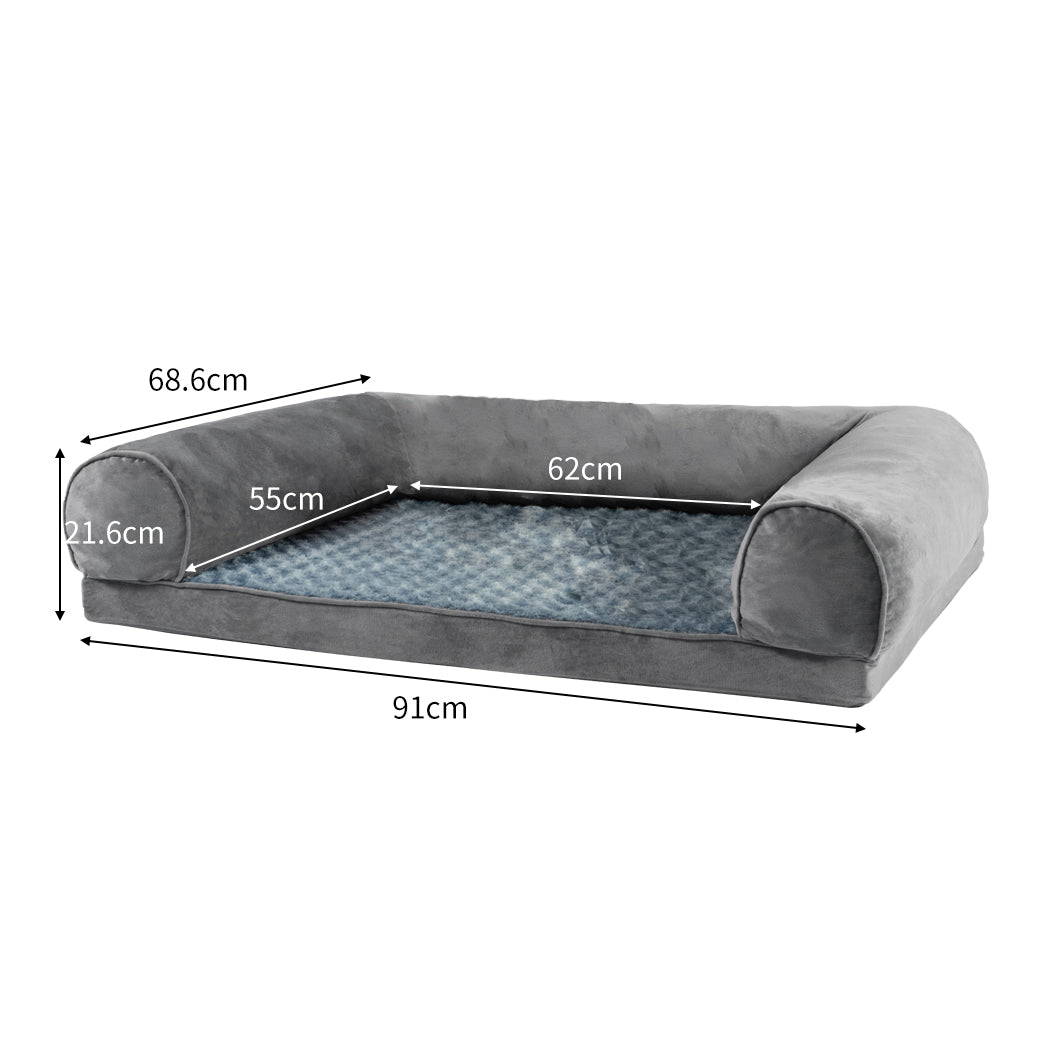 Pet Bed Sofa Dog Beds Bedding Soft Warm Mattress Cushion Pillow Mat Plush L - image3