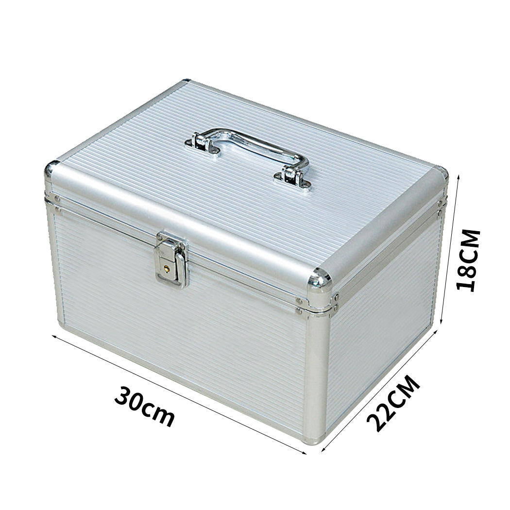 240 Discs Aluminium CD DVD Cases Bluray Lock Storage Box Organizer Free Inserts - image3