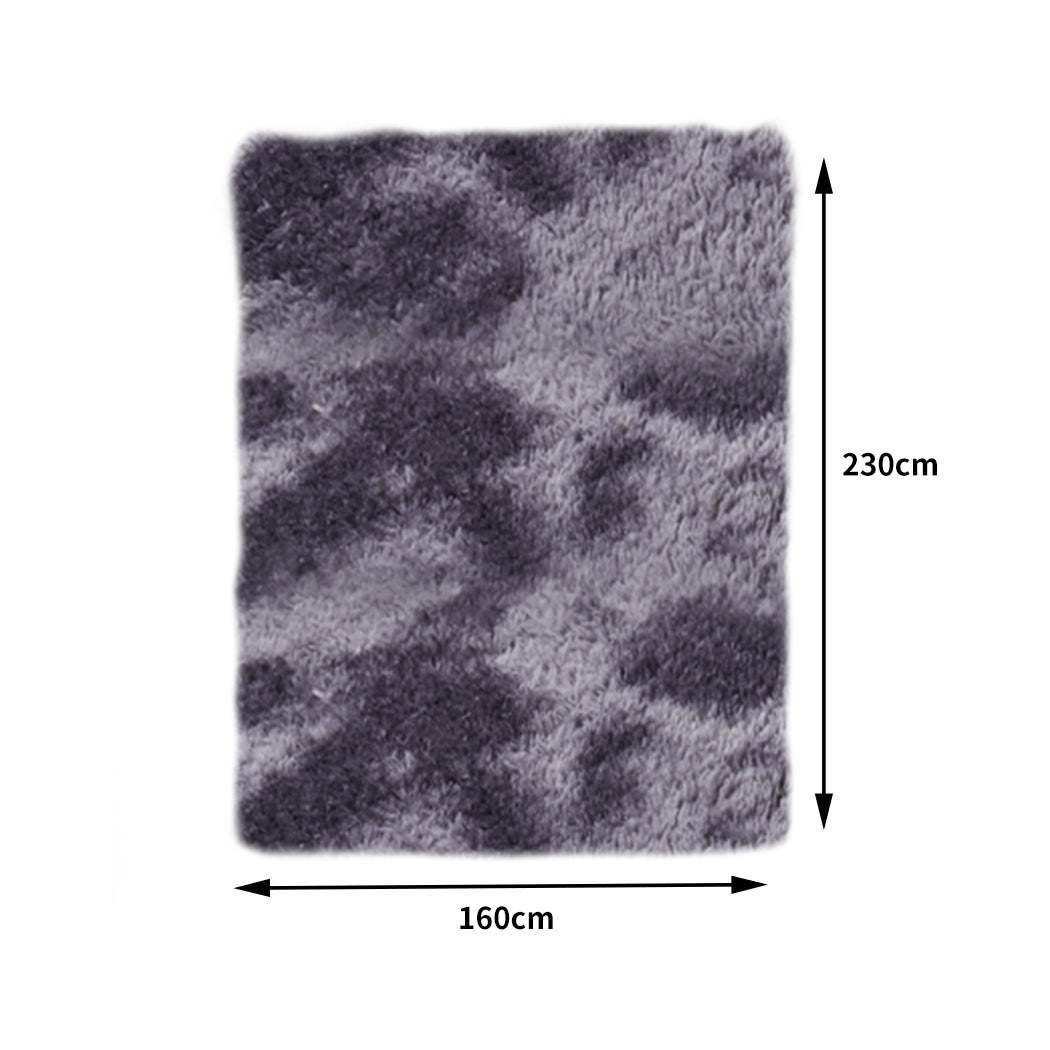 Floor Rug Shaggy Rugs Soft Large Carpet Area Tie-dyed Midnight City 160x230cm - image3