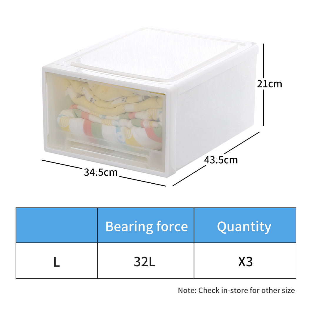 Storage Drawers Set Cabinet Tools Organiser Box Chest Drawer Plastic Stackable - image3