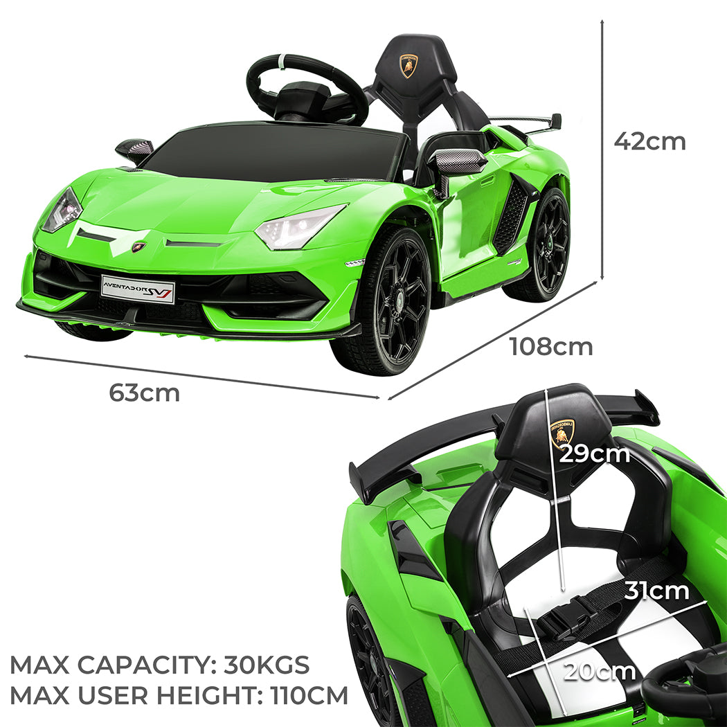Kids Ride On Car Lamborghini SVJ Licensed Electric Dual Motor Toy Remote Control - image3
