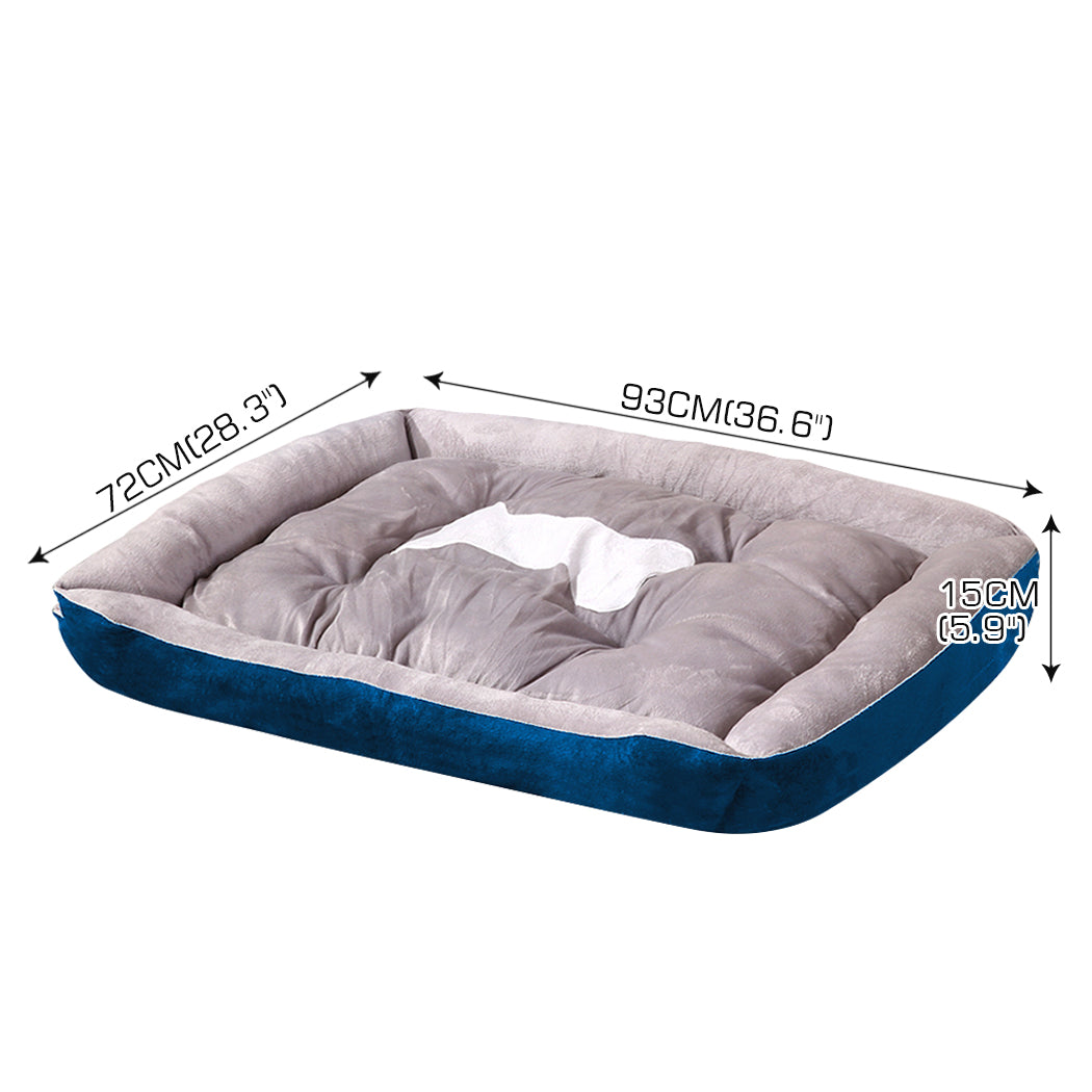 Pet Bed Dog Beds Bedding Mattress Mat Cushion Soft Pad Pads Mats XL Navy - image3
