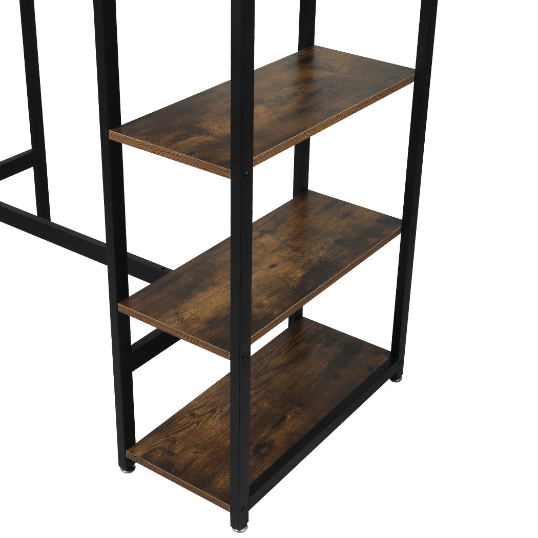 Levede High Bar Table Pub Industrial 3-Tier Storage Shelf Wooden Cafe 110CMX60CM - image4