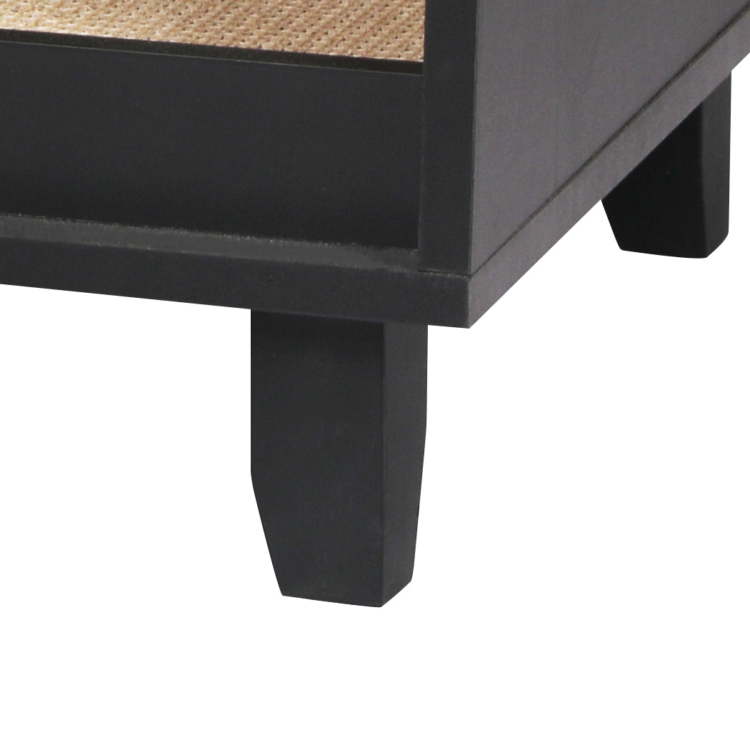 PaWz Enclosed Hooded Cat Litter Box Furniture Scratch Board Side Table Black - image4