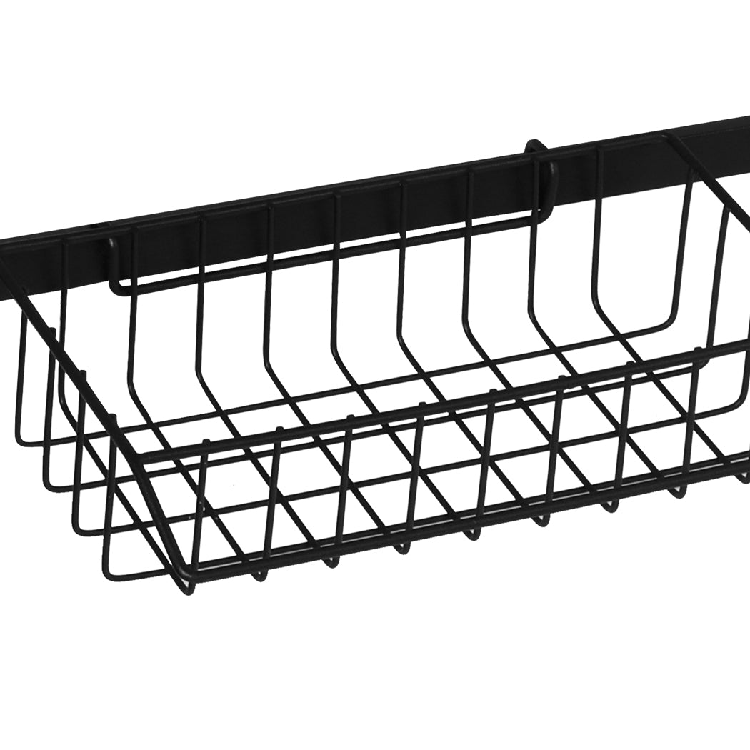 Dish Drying Rack Over Sink Stainless Steel Black Dish Drainer Organizer 2 Tier - image5