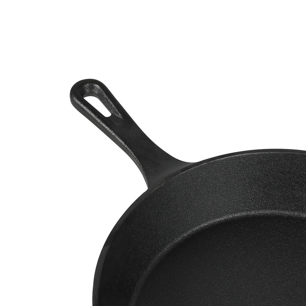 TOQUE Non Stick Frying Pan Set 3PCS Cast Iron Steak Skillet BBQ Cookware Frypan - image5