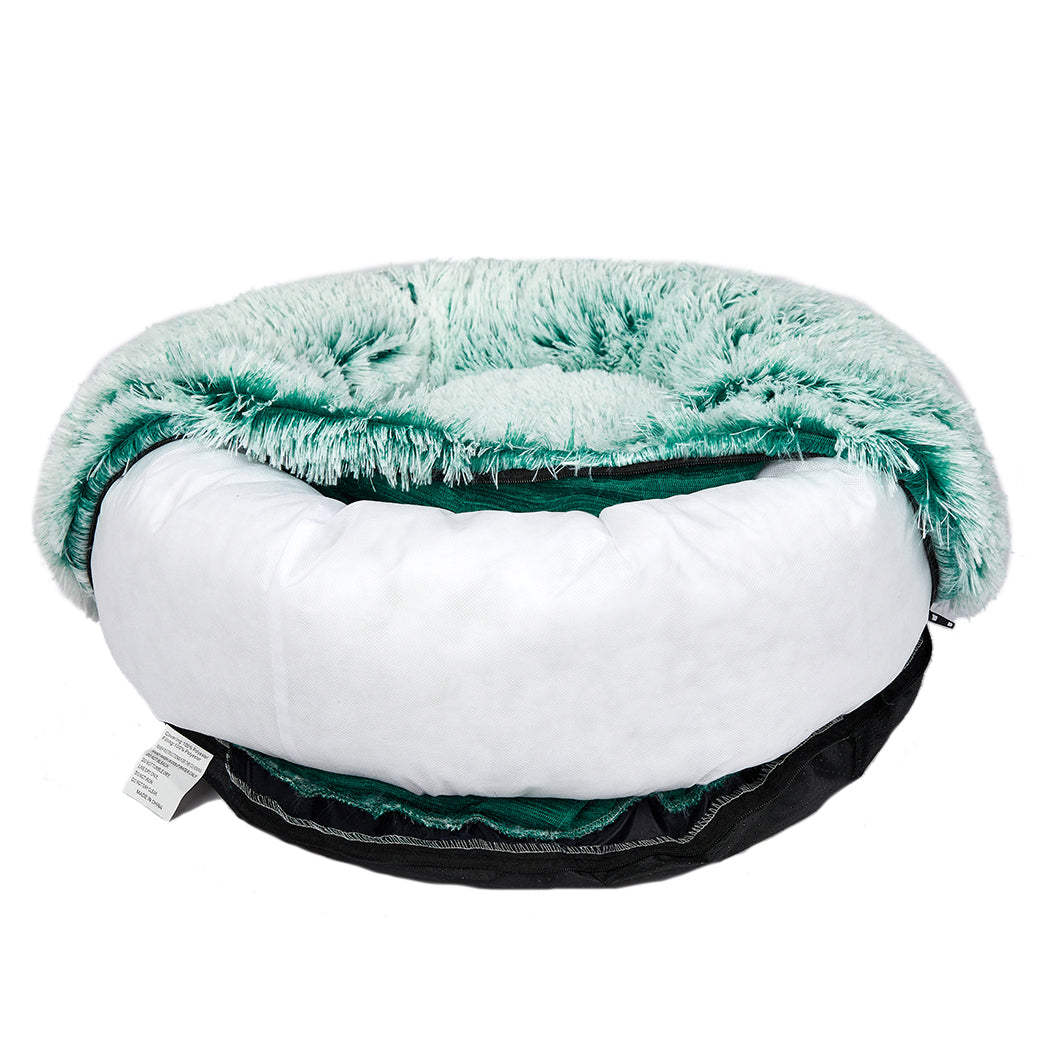 Pet Beds Dog Cat Soft Warm Kennel Round Calming Nest Cave AU Teal XXL - image5