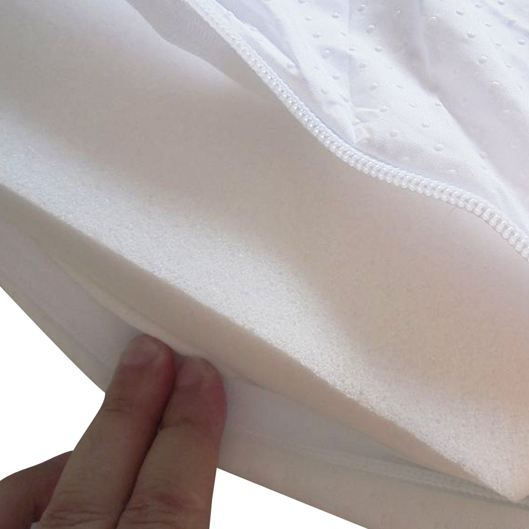 7cm Memory Foam Bed Mattress Topper Polyester Underlay Cover King - image5