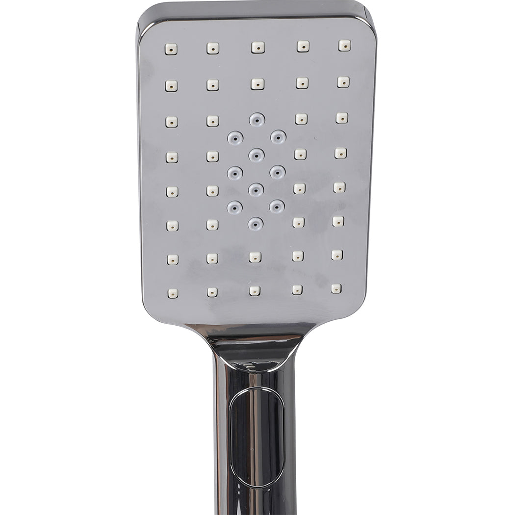 Rain Shower Head Set Silver Square Brass Taps Mixer Handheld High Pressure - image6