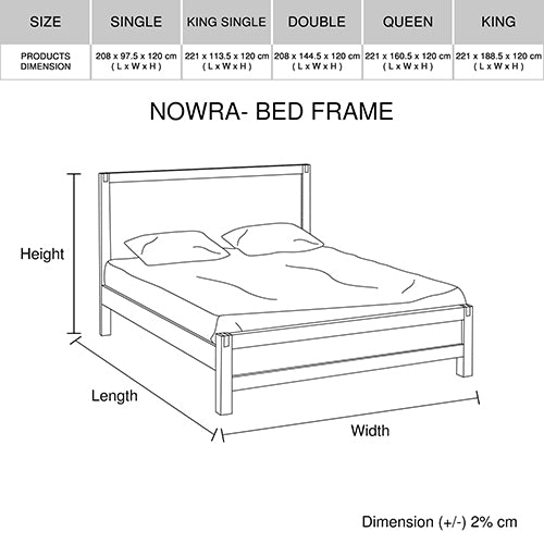 4 Pieces Bedroom Suite in Solid Wood Veneered Acacia Construction Timber Slat King Size Oak Colour Bed, Bedside Table & Dresser - image7